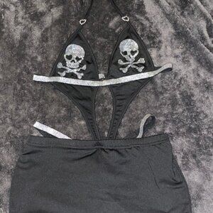 SHEIN Skull Skort Dress